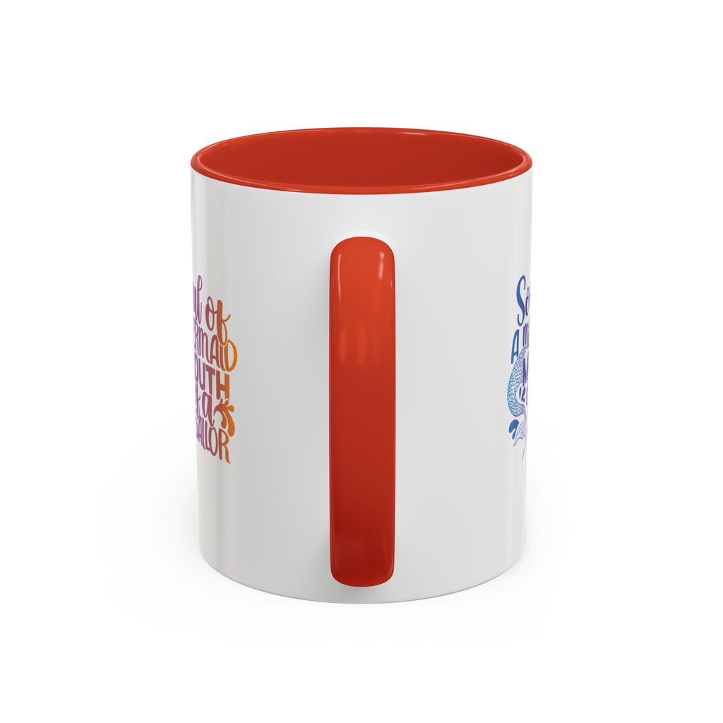 Mermaid Soul Coffee Mug — "Soul of a Mermaid, Mouth of a Sailor" Accent Ceramic Mug