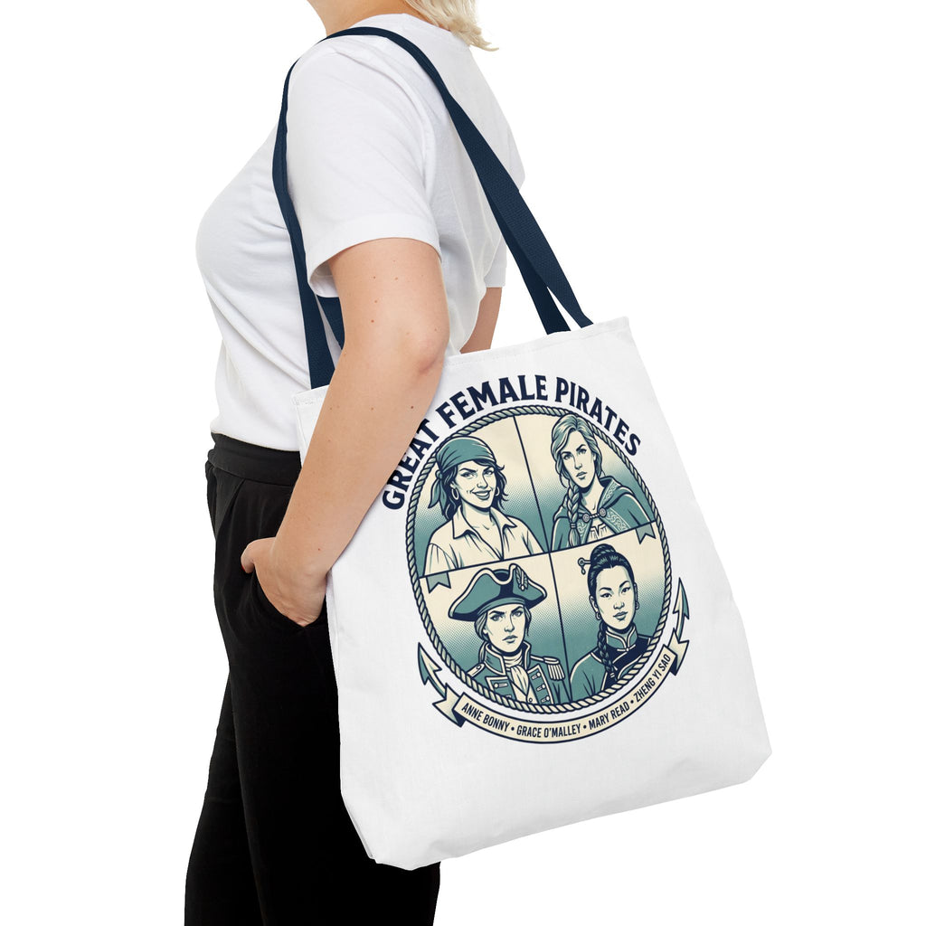 Great Female Pirates Tote Bag — Historical Women Pirate Portraits All-Over Print