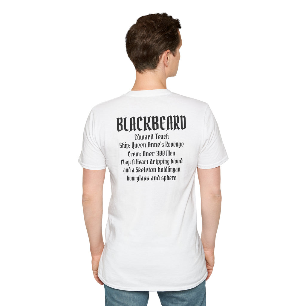 Blackbeard Pirate T-Shirt — Edward Teach Skull Graphic Tee