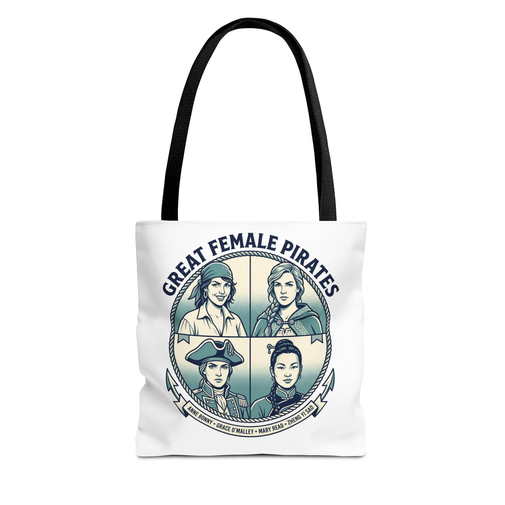 Great Female Pirates Tote Bag — Historical Women Pirate Portraits All-Over Print