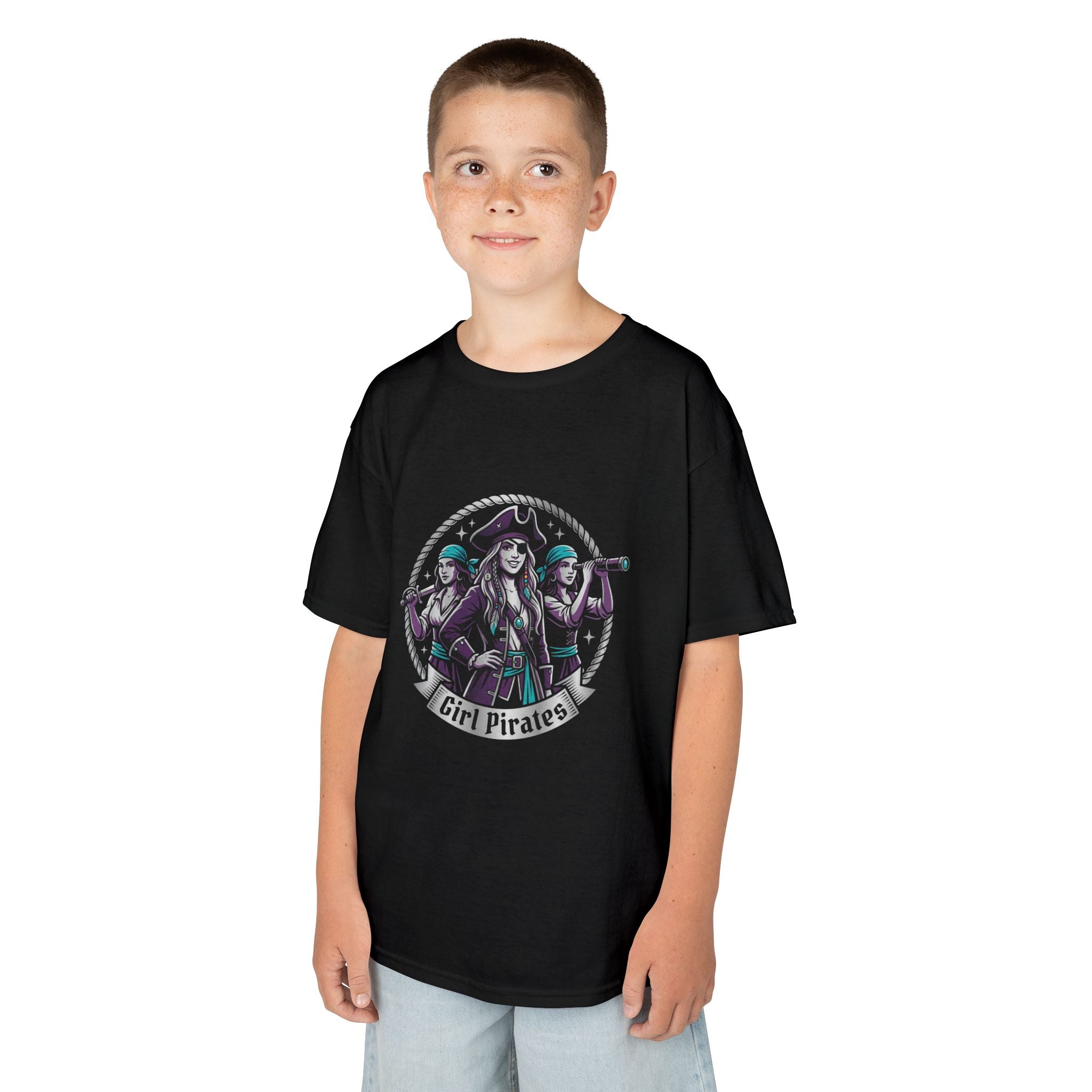 Kids Pirate T-Shirt — "Girl Pirates" Graphic Tee for Girls