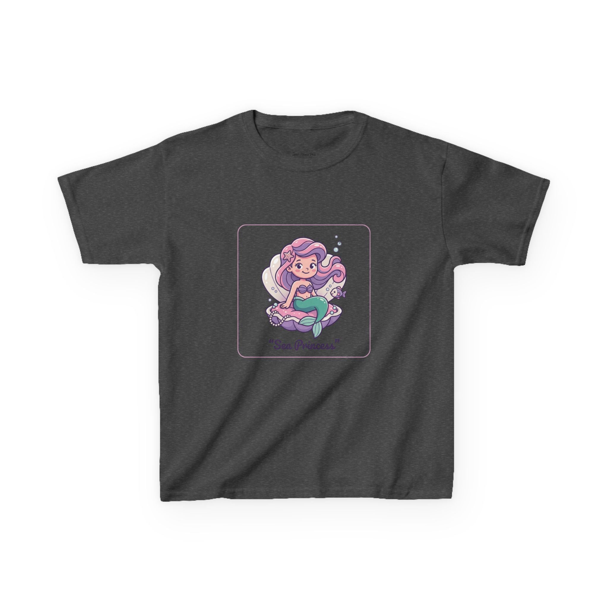 Kids "Sea Princess" Mermaid T‑Shirt — Cute Pastel Ocean Tee for Girls & Boys