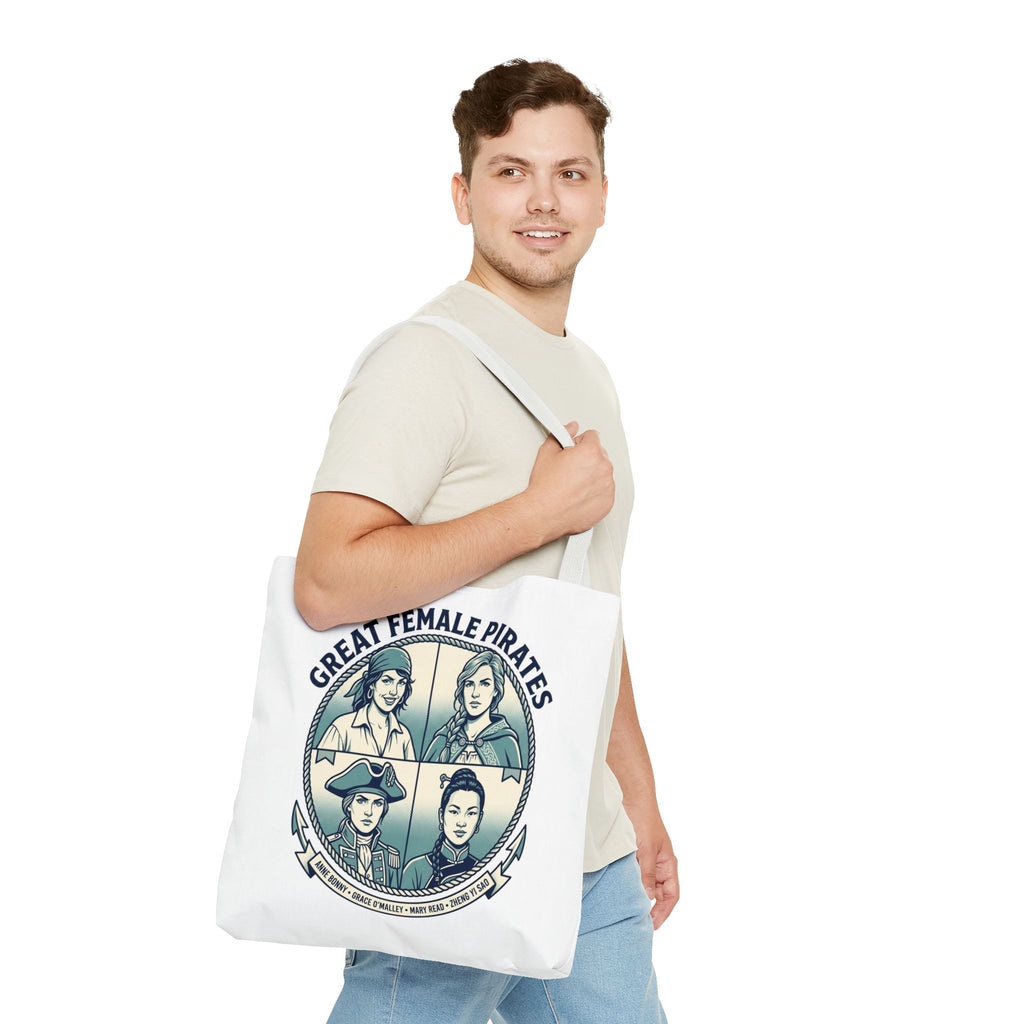 Great Female Pirates Tote Bag — Historical Women Pirate Portraits All-Over Print