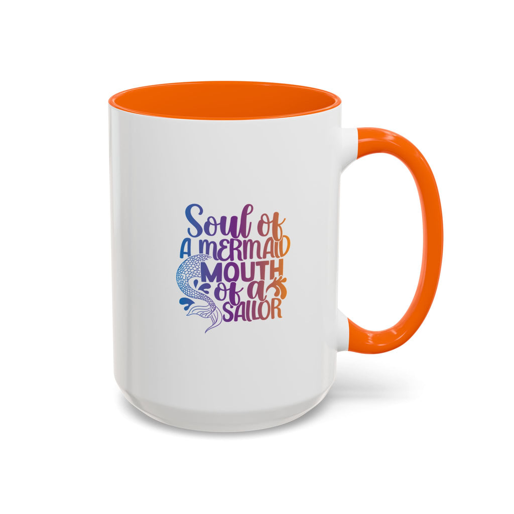 Mermaid Soul Coffee Mug — "Soul of a Mermaid, Mouth of a Sailor" Accent Ceramic Mug