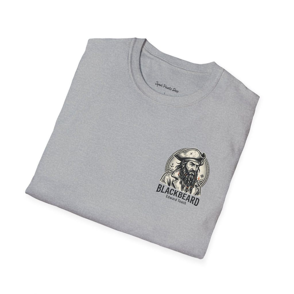 Blackbeard Pirate T-Shirt — Edward Teach Skull Graphic Tee