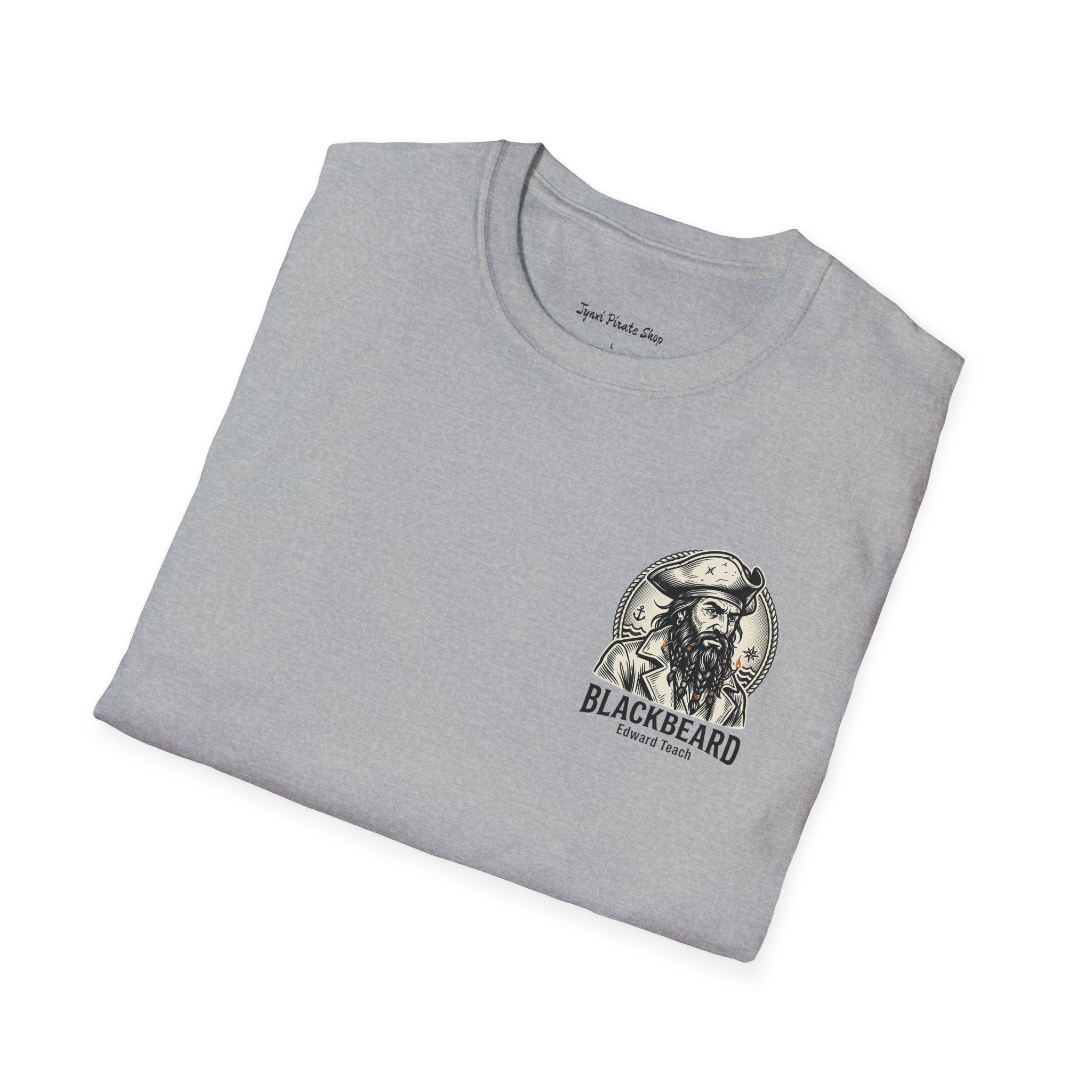 Blackbeard Pirate T-Shirt — Edward Teach Skull Graphic Tee