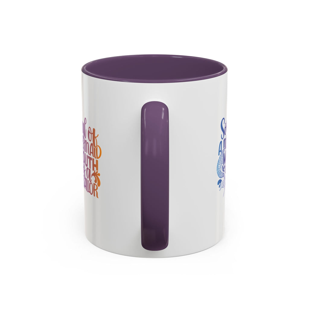 Mermaid Soul Coffee Mug — "Soul of a Mermaid, Mouth of a Sailor" Accent Ceramic Mug