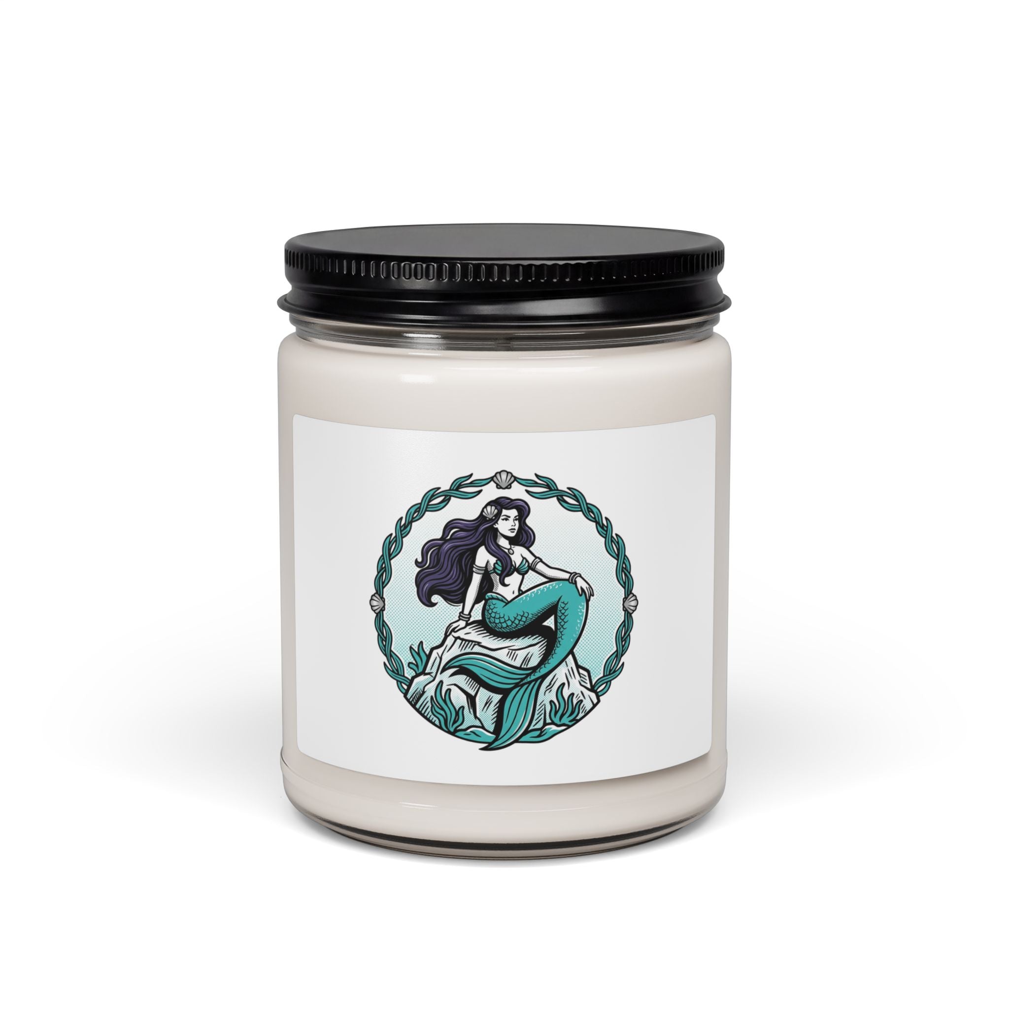 Mermaid Sea Breeze Soy Candle — 9oz Scented Jar