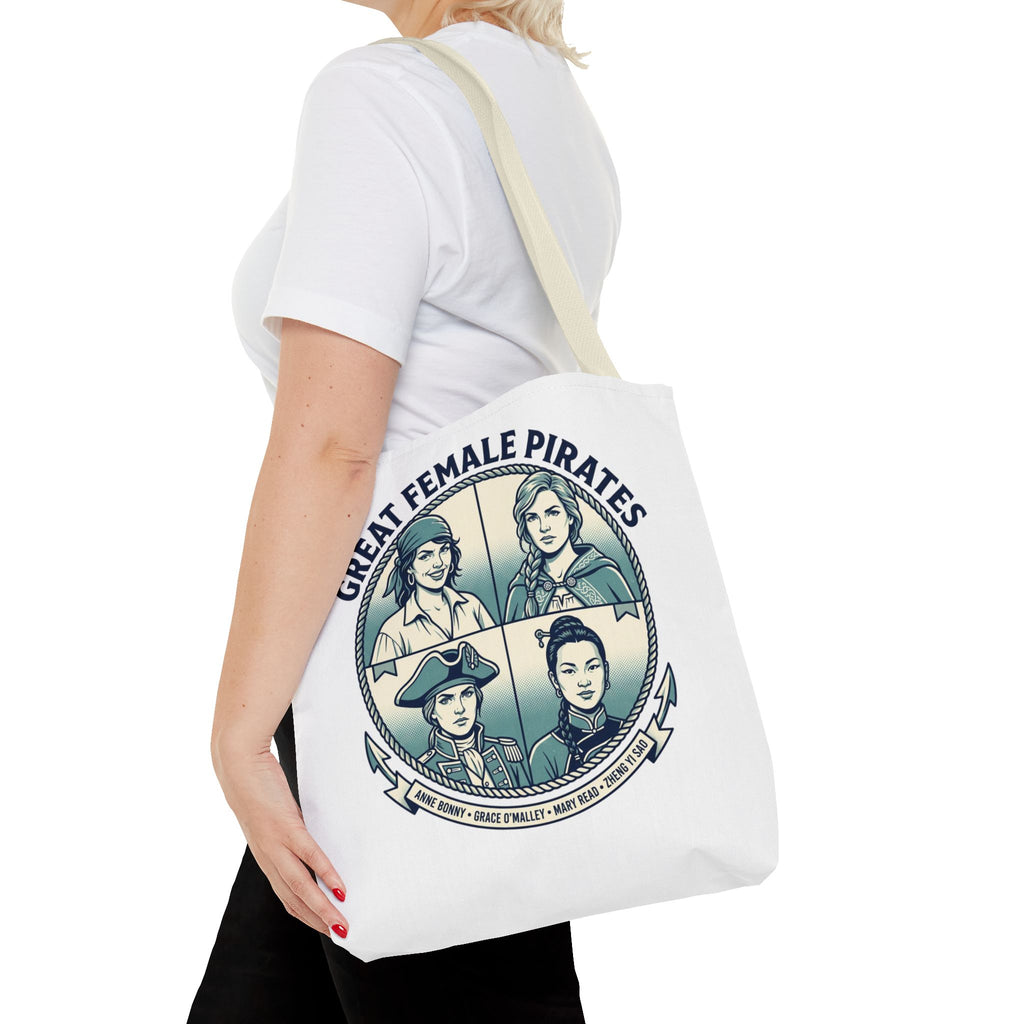 Great Female Pirates Tote Bag — Historical Women Pirate Portraits All-Over Print