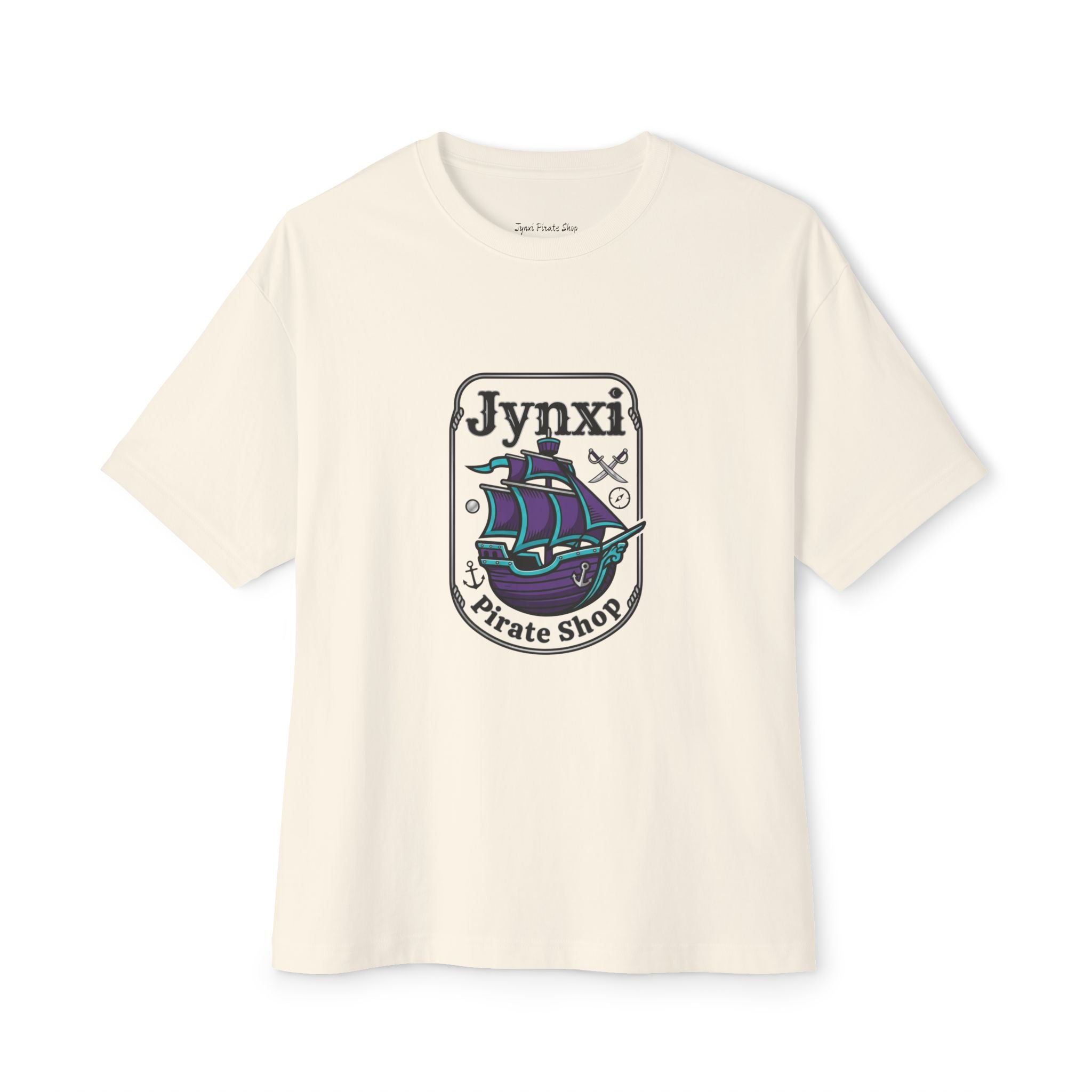 Pirate Shop Tee — Jynxi Ship Graphic Oversized T‑Shirt