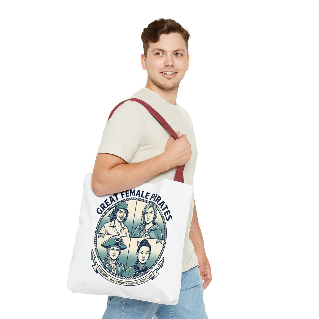 Great Female Pirates Tote Bag — Historical Women Pirate Portraits All-Over Print