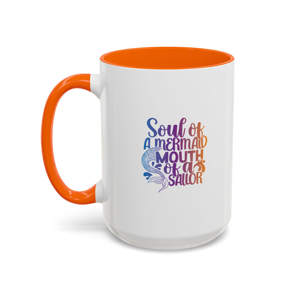 Mermaid Soul Coffee Mug — "Soul of a Mermaid, Mouth of a Sailor" Accent Ceramic Mug