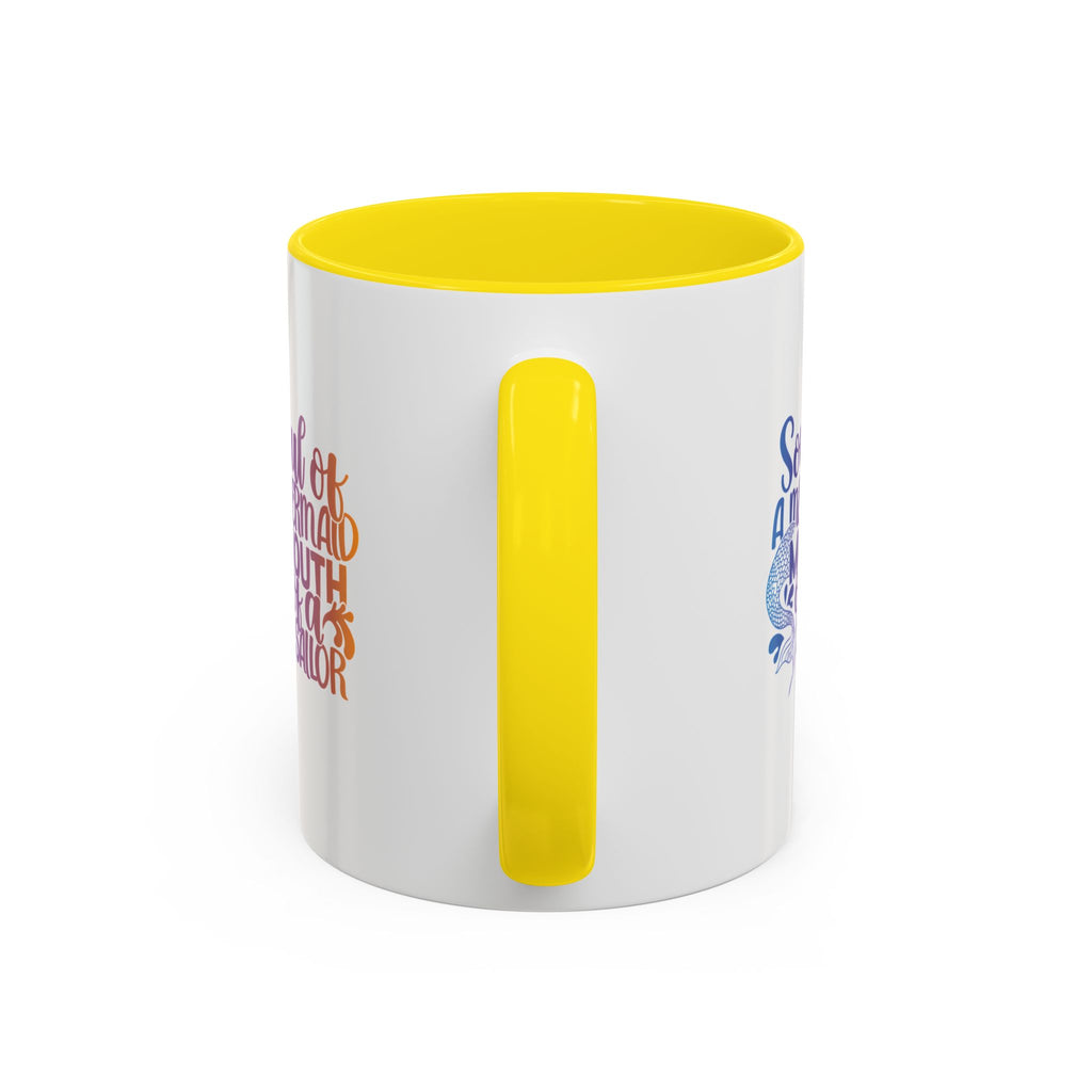 Mermaid Soul Coffee Mug — "Soul of a Mermaid, Mouth of a Sailor" Accent Ceramic Mug