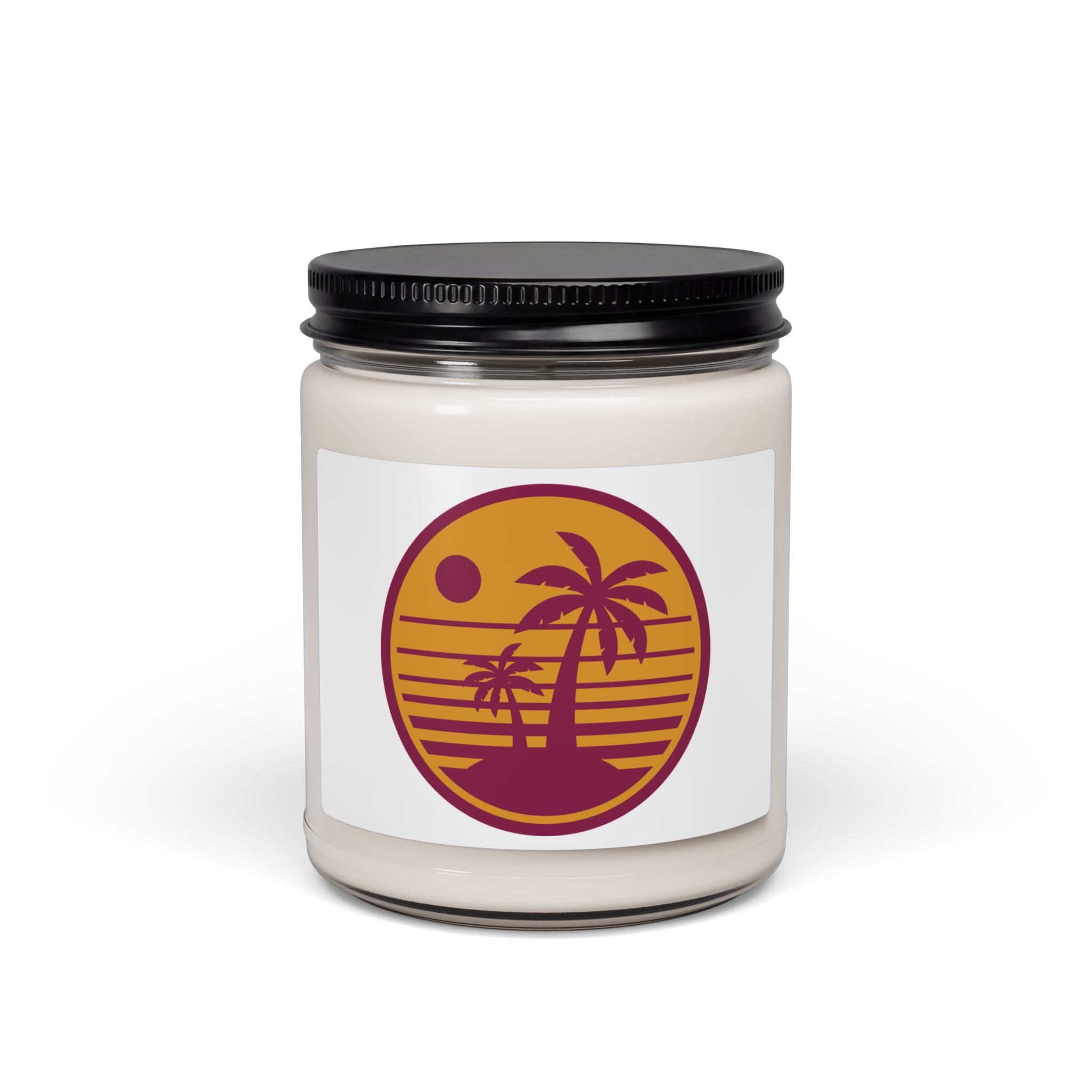 Tropical Sunset Soy Candle — 9oz Scented Palm Beach Jar