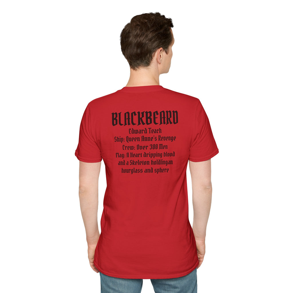Blackbeard Pirate T-Shirt — Edward Teach Skull Graphic Tee
