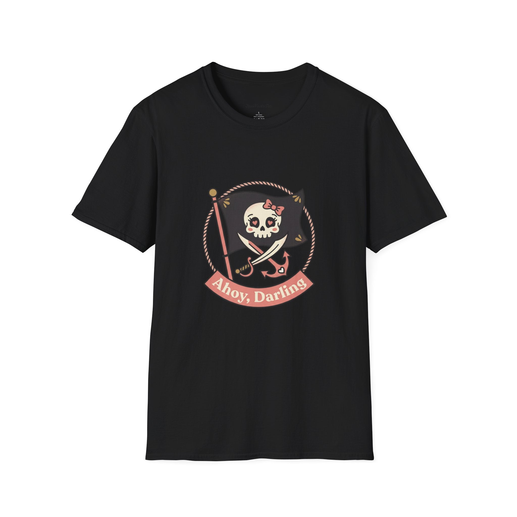Pirate Skull T-Shirt - "Ahoy, Darling" Nautical Retro Tee
