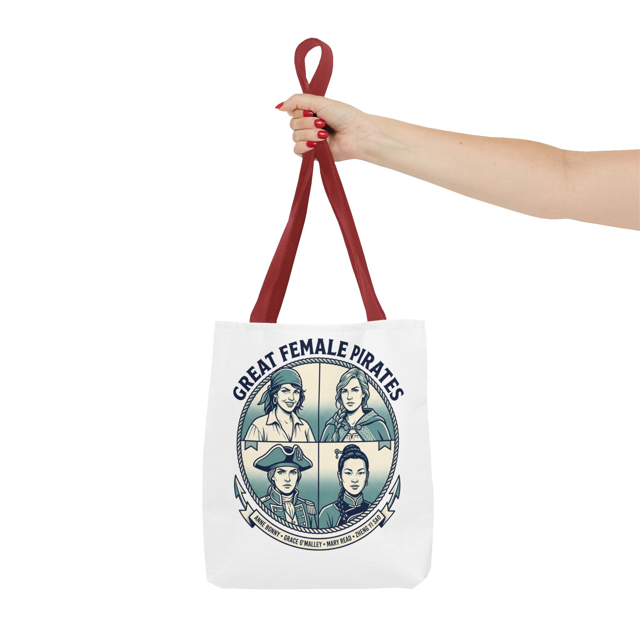 Great Female Pirates Tote Bag — Historical Women Pirate Portraits All-Over Print