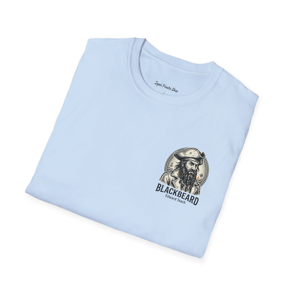 Blackbeard Pirate T-Shirt — Edward Teach Skull Graphic Tee