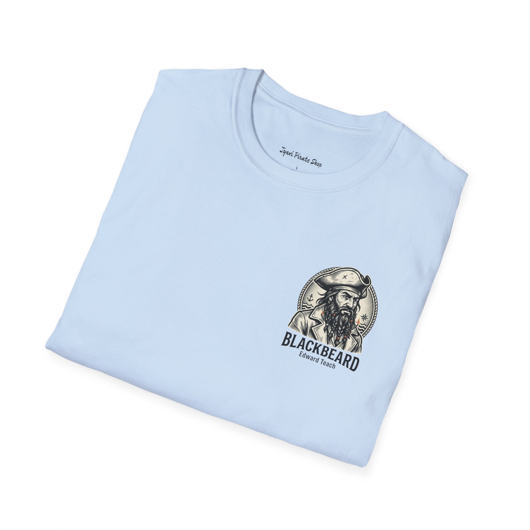 Blackbeard Pirate T-Shirt — Edward Teach Skull Graphic Tee