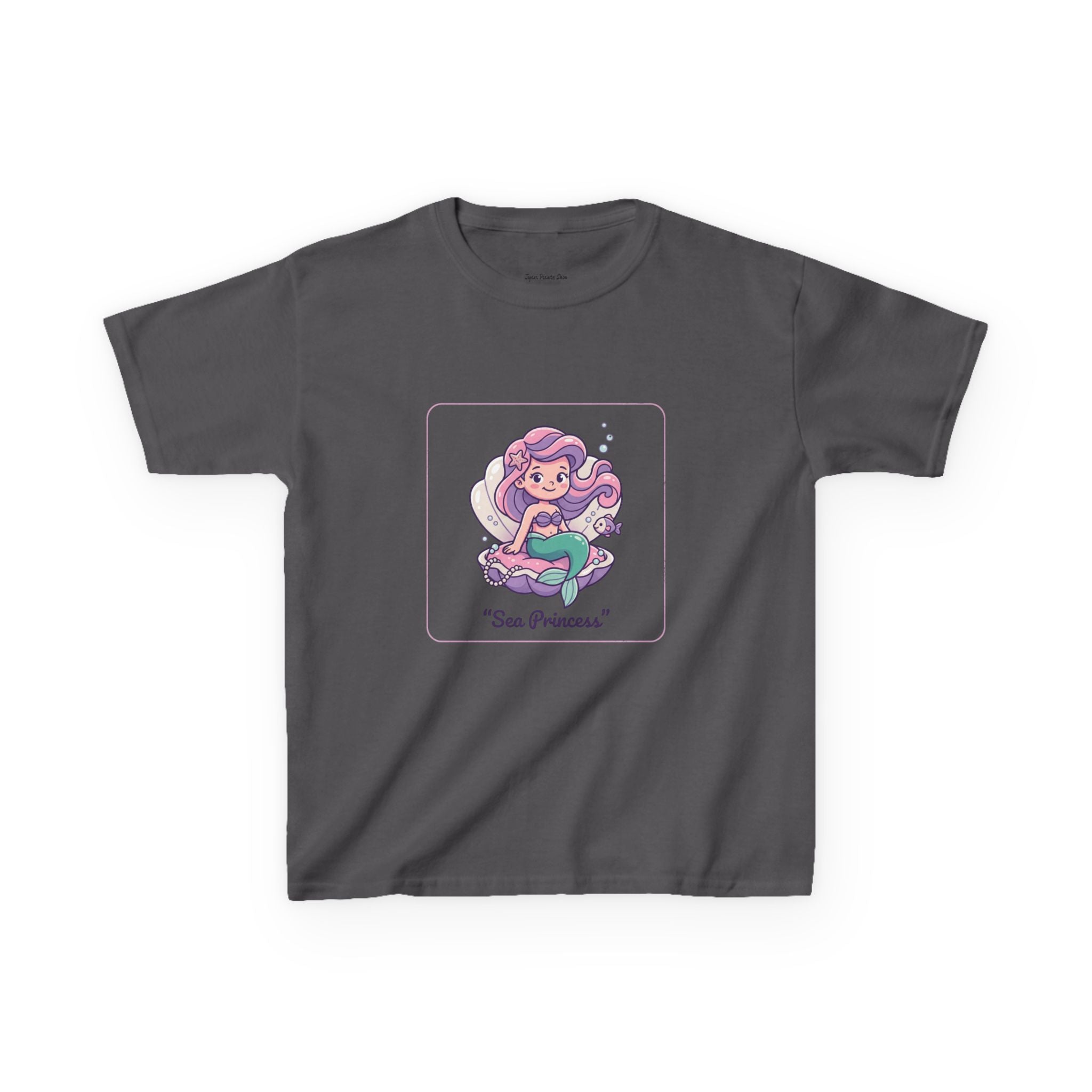 Kids "Sea Princess" Mermaid T‑Shirt — Cute Pastel Ocean Tee for Girls & Boys