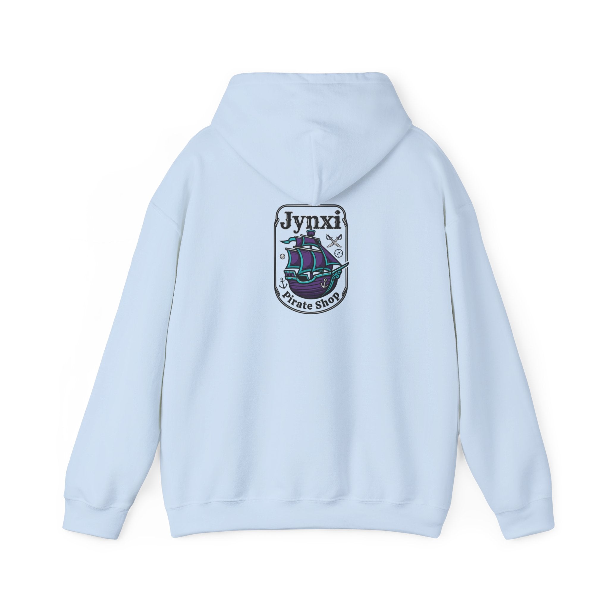 Pirate Ship Hoodie — "Jynxi Pirate Shop" Crest Pullover