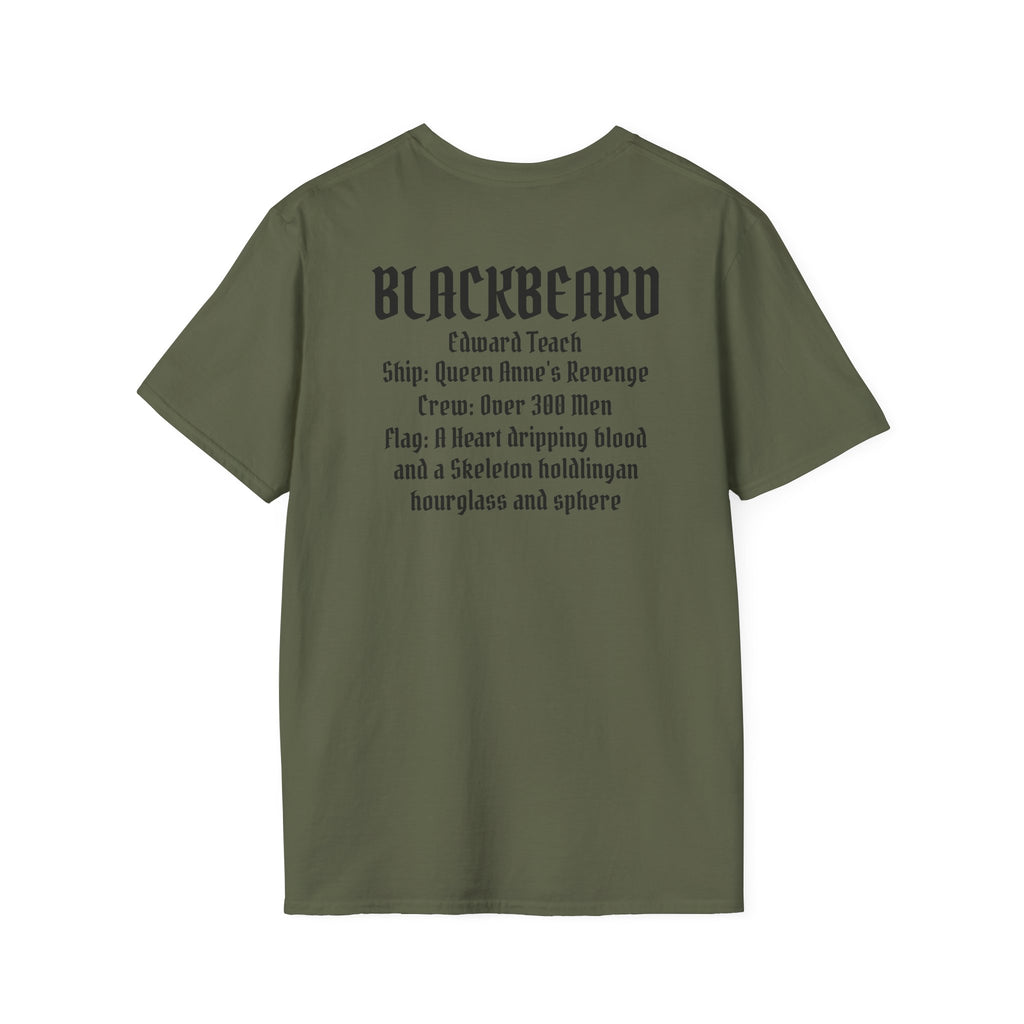 Blackbeard Pirate T-Shirt — Edward Teach Skull Graphic Tee