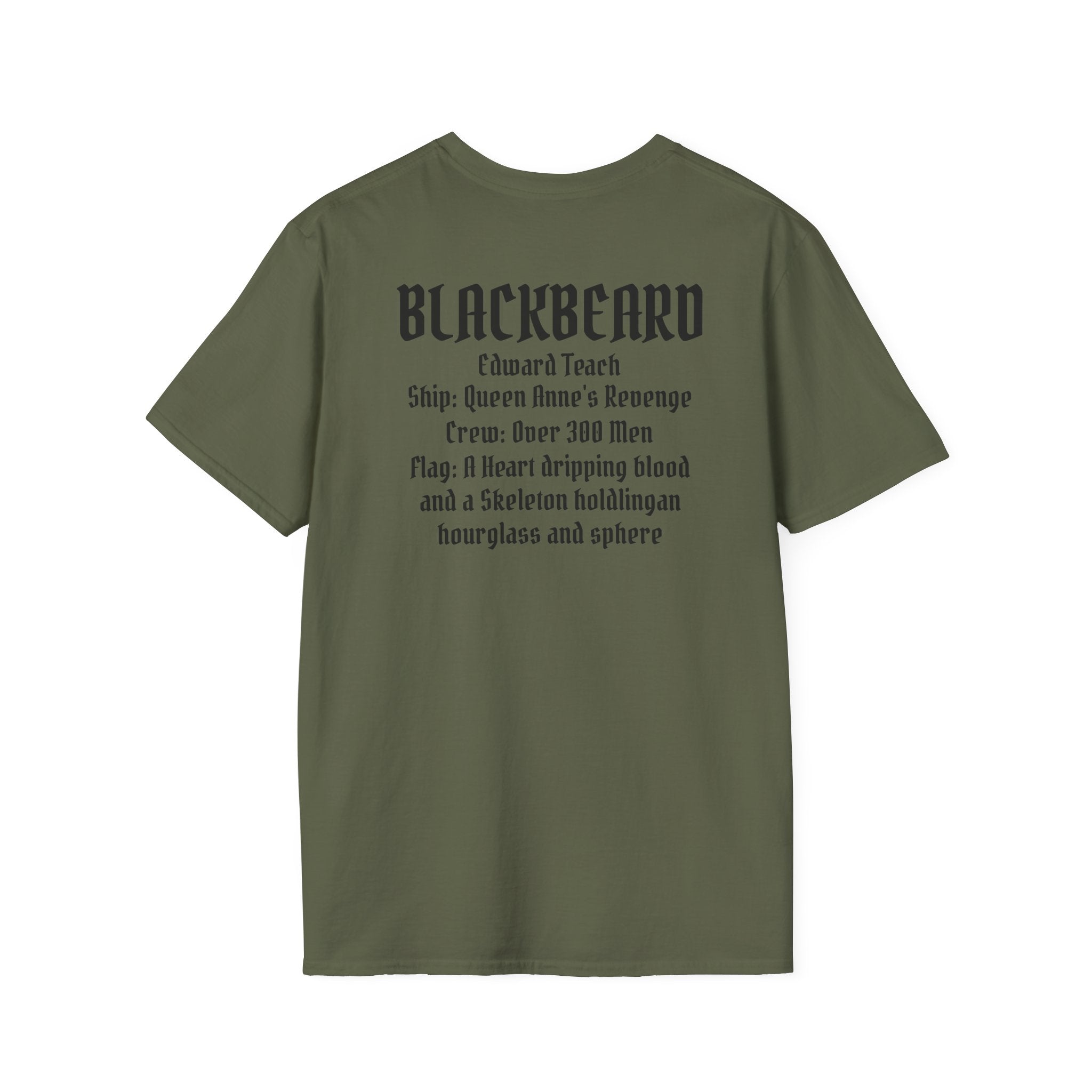 Blackbeard Pirate T-Shirt — Edward Teach Skull Graphic Tee