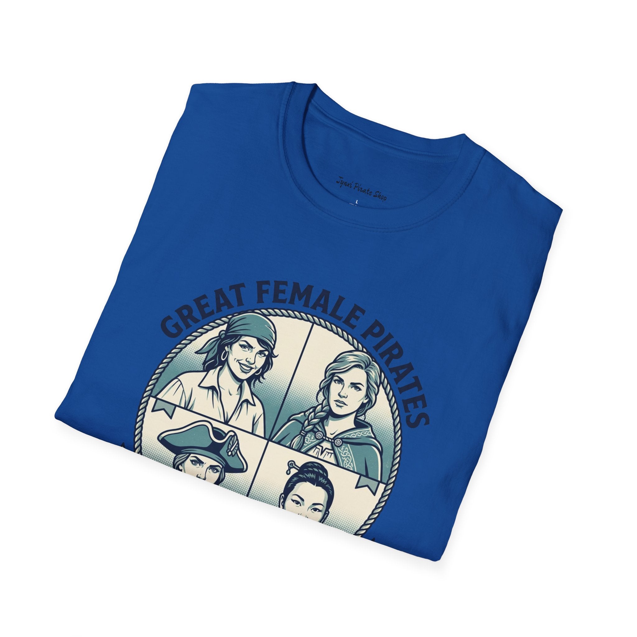 T-Shirt — Great Female Pirates Vintage Illustration Tee