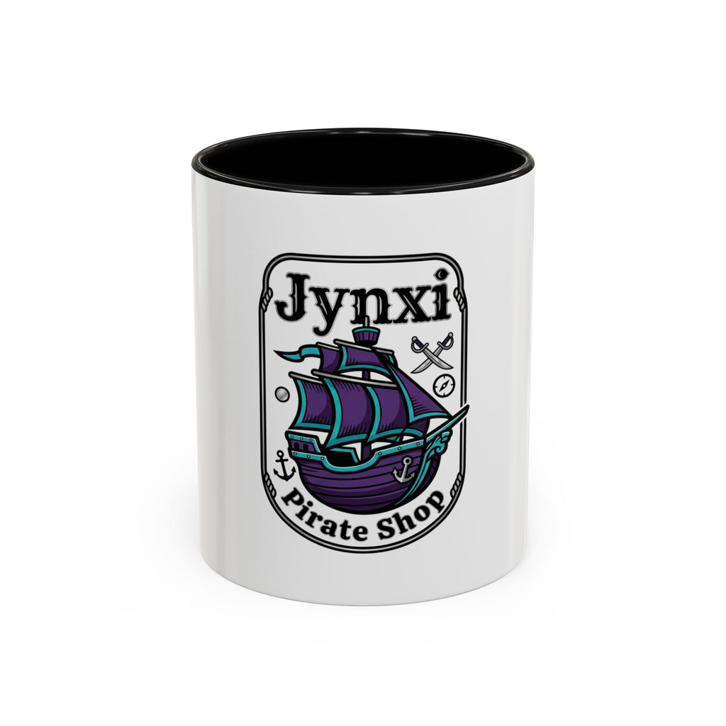 Jynxi Pirate Shop Accent Coffee Mug – Nautical Ship Logo Ceramic Mug (11/15oz)