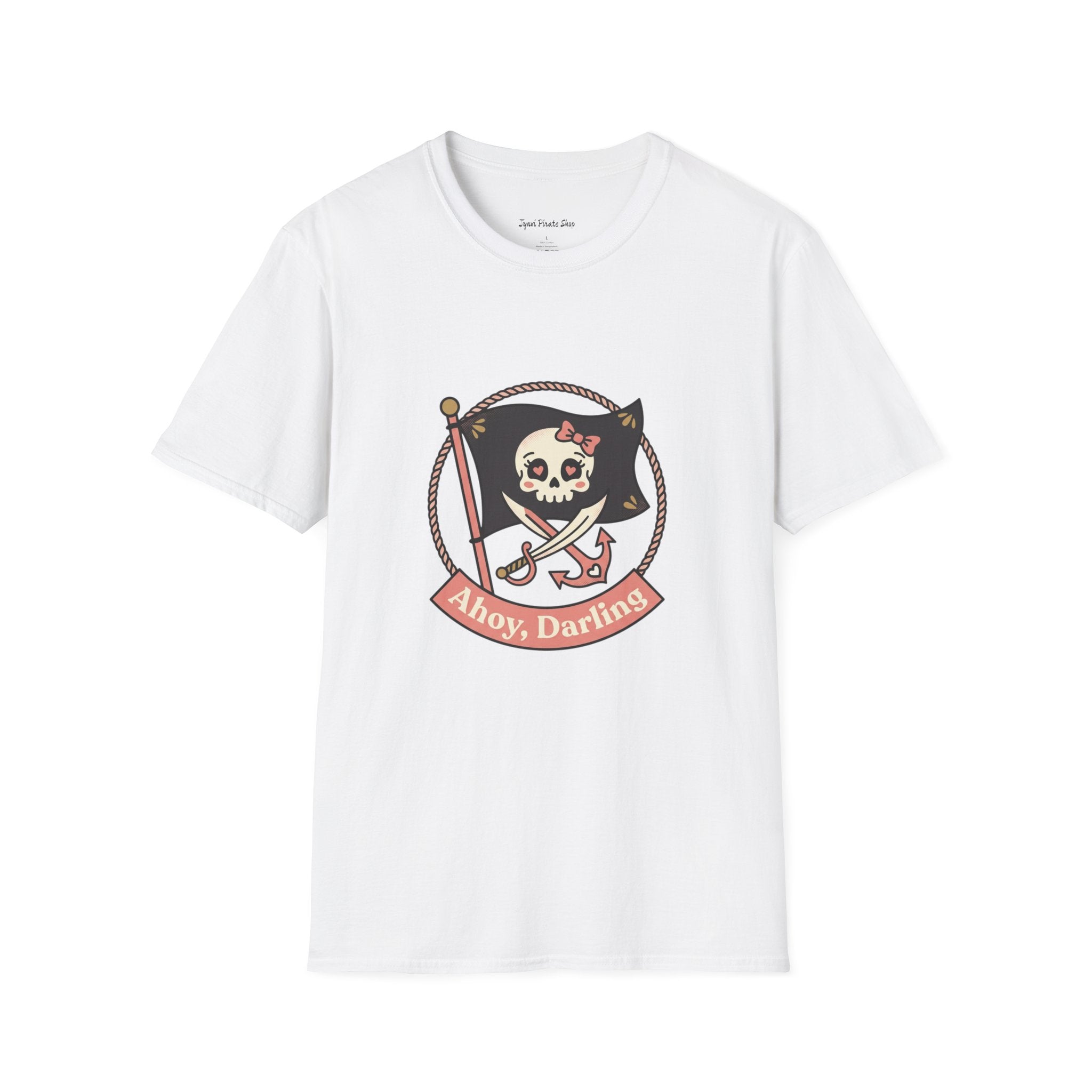 Pirate Skull T-Shirt - "Ahoy, Darling" Nautical Retro Tee
