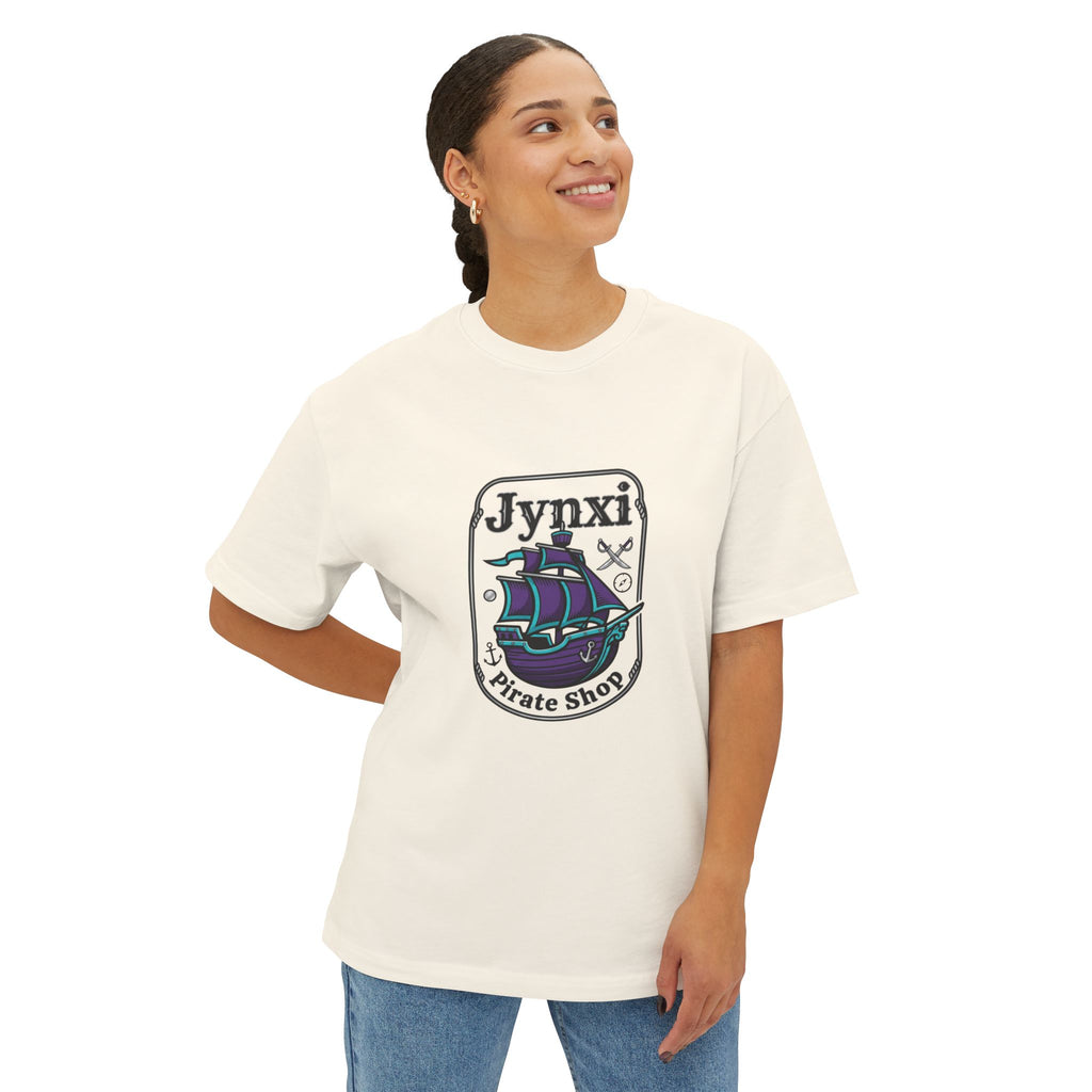 Pirate Shop Tee — Jynxi Ship Graphic Oversized T‑Shirt