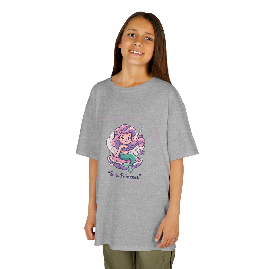 Kids "Sea Princess" Mermaid T‑Shirt — Cute Pastel Ocean Tee for Girls & Boys