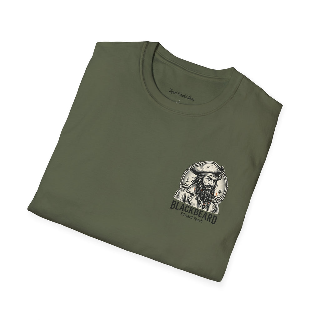 Blackbeard Pirate T-Shirt — Edward Teach Skull Graphic Tee
