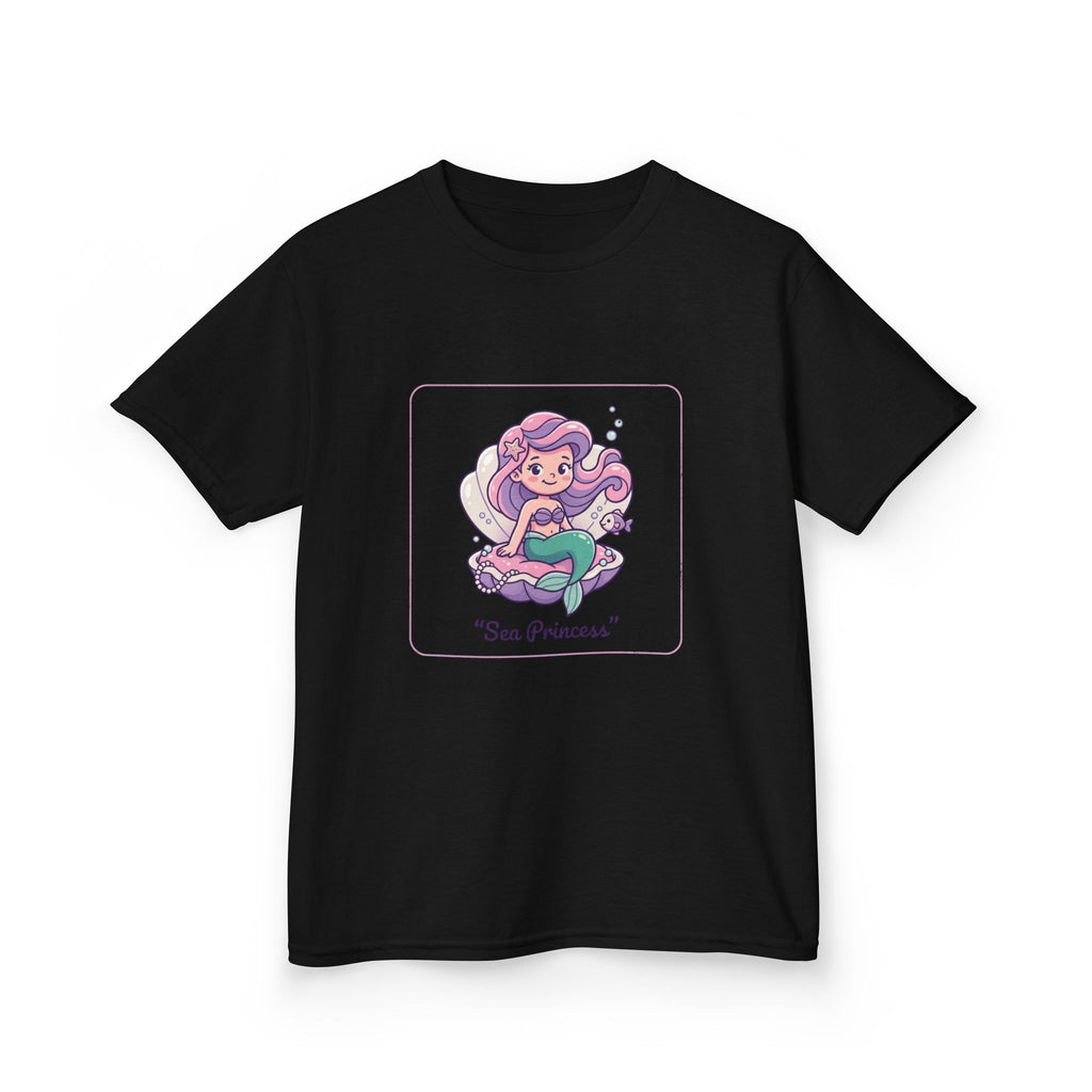 Kids "Sea Princess" Mermaid T‑Shirt — Cute Pastel Ocean Tee for Girls & Boys