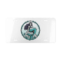 Mermaid Vanity Plate - Decorative License Plate with Sea Siren Illustration