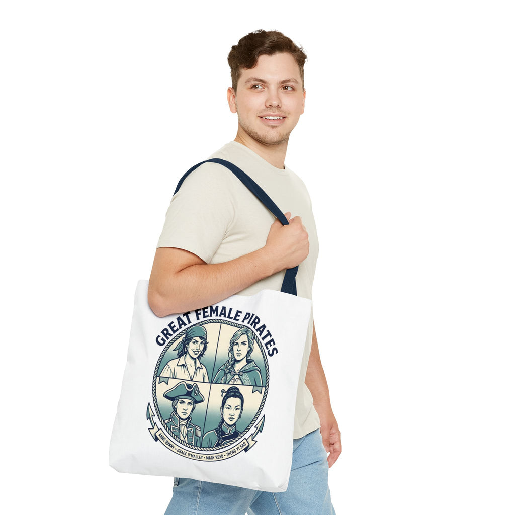 Great Female Pirates Tote Bag — Historical Women Pirate Portraits All-Over Print