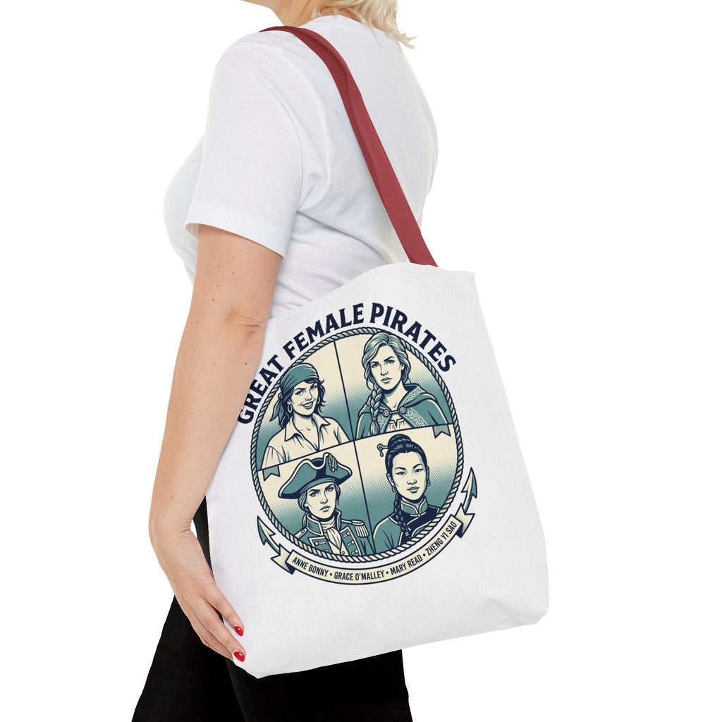 Great Female Pirates Tote Bag — Historical Women Pirate Portraits All-Over Print
