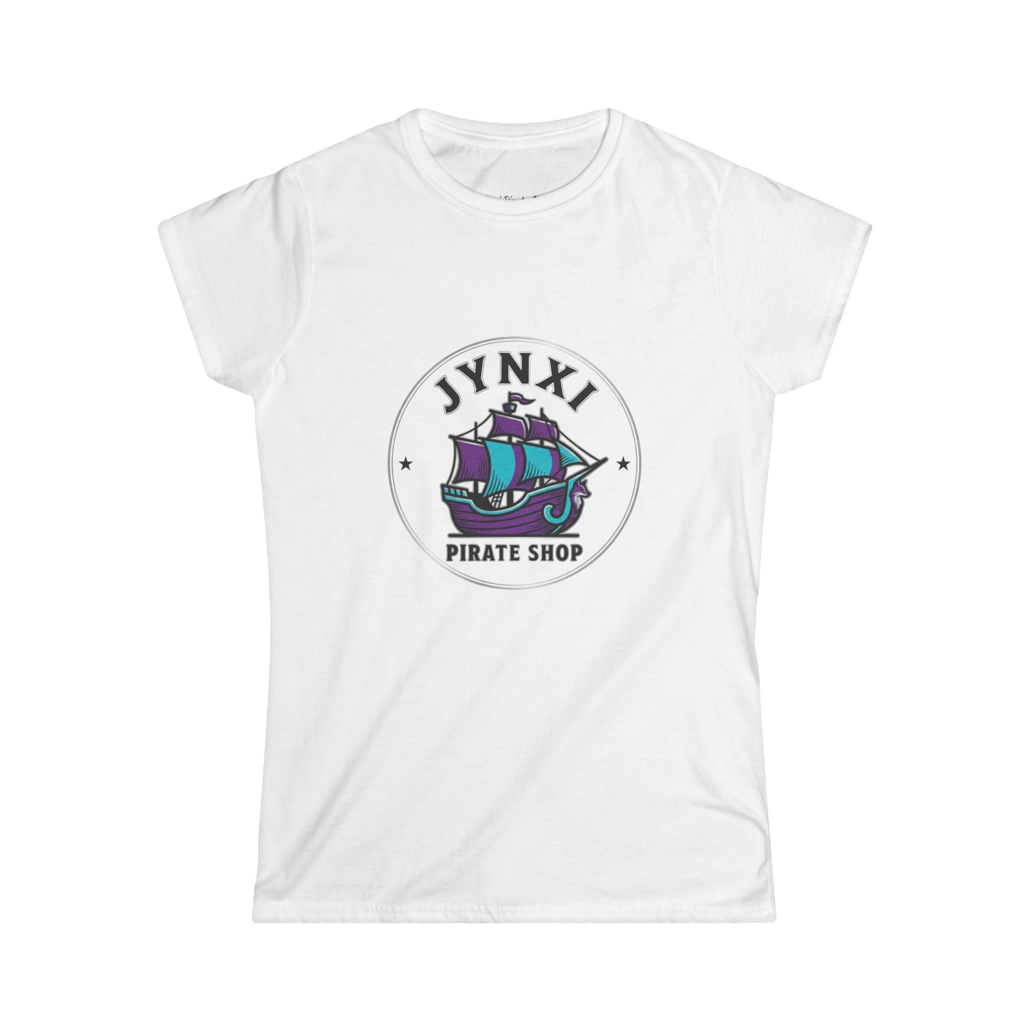 Pirate Ship Logo Women's Tee — “JYNXI Pirate Shop” Graphic T-Shirt
