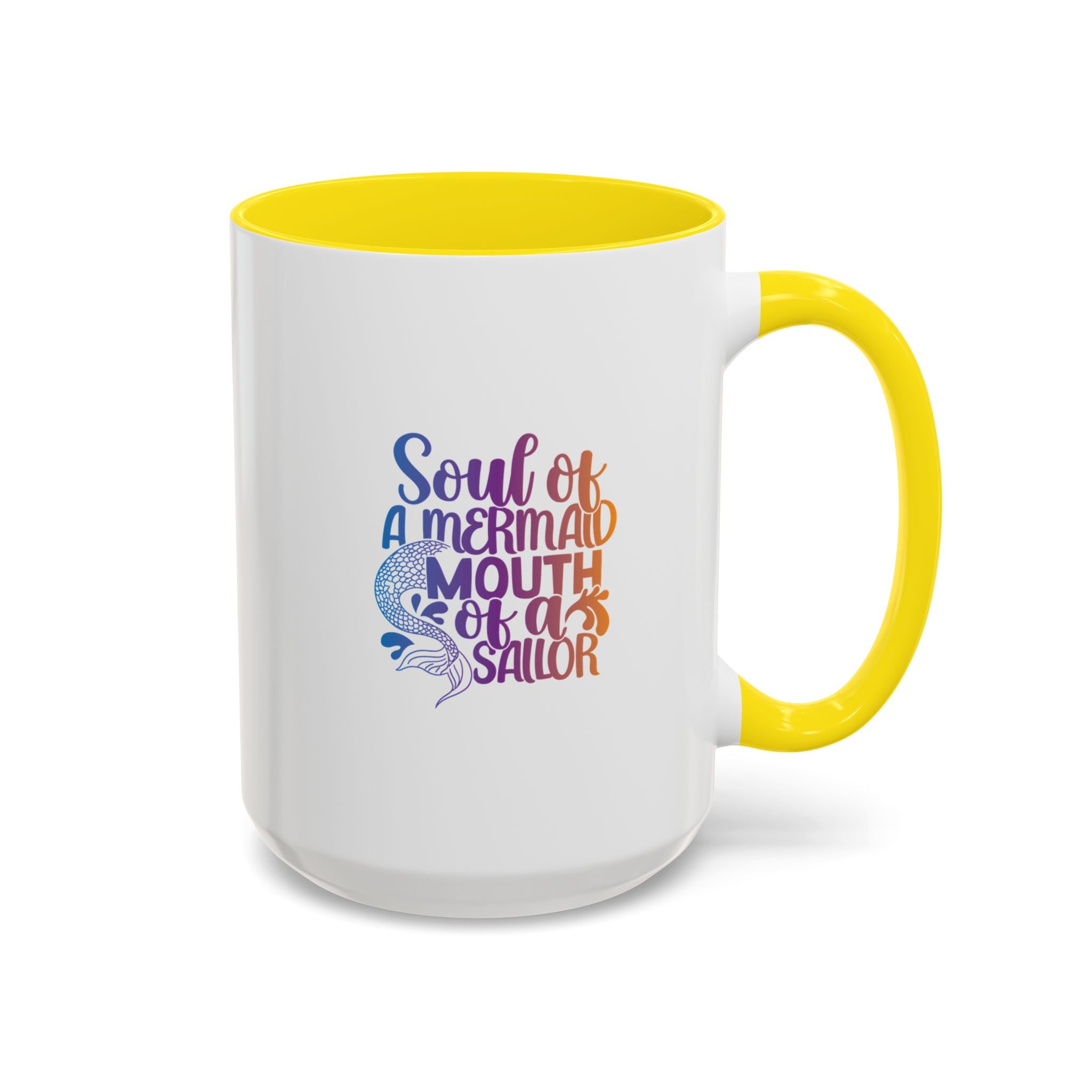 Mermaid Soul Coffee Mug — "Soul of a Mermaid, Mouth of a Sailor" Accent Ceramic Mug