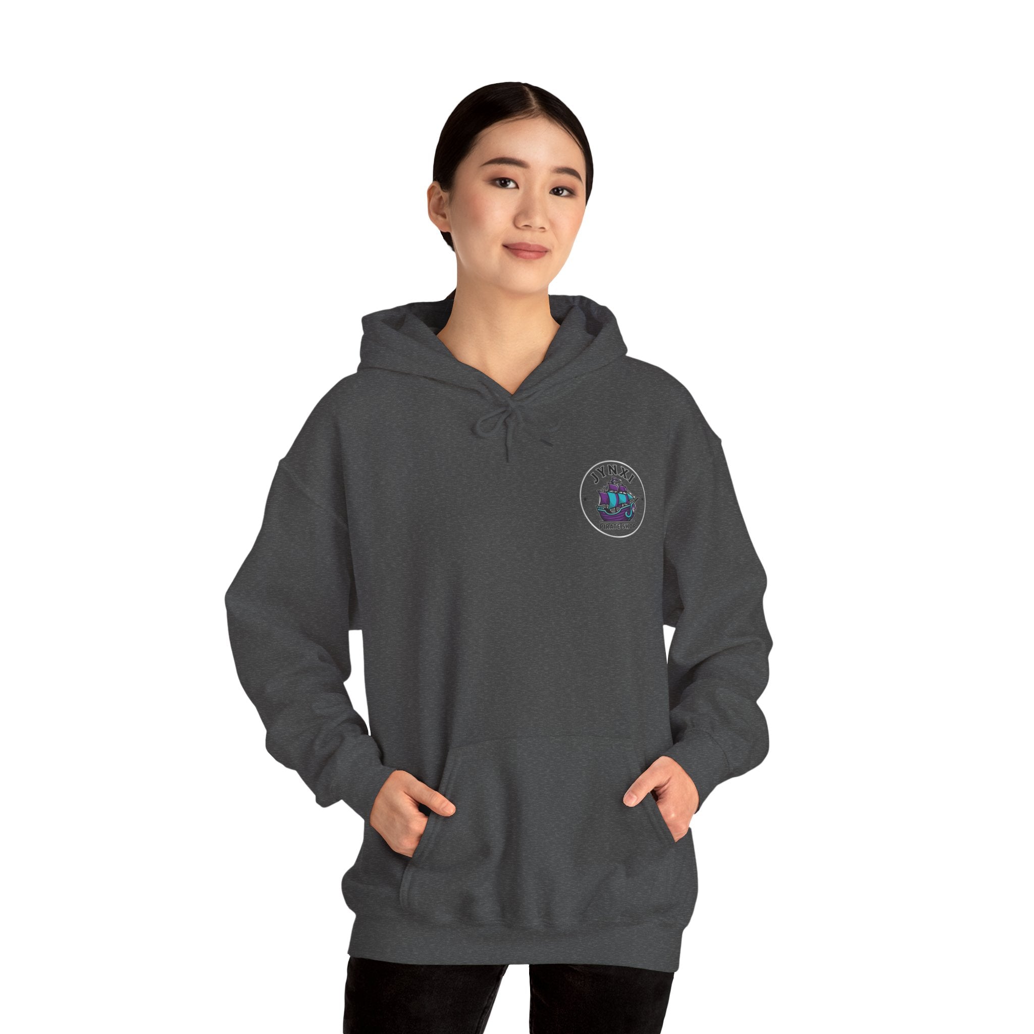 Pirate Ship Hoodie — Jynxi Pirate Shop Logo Pullover