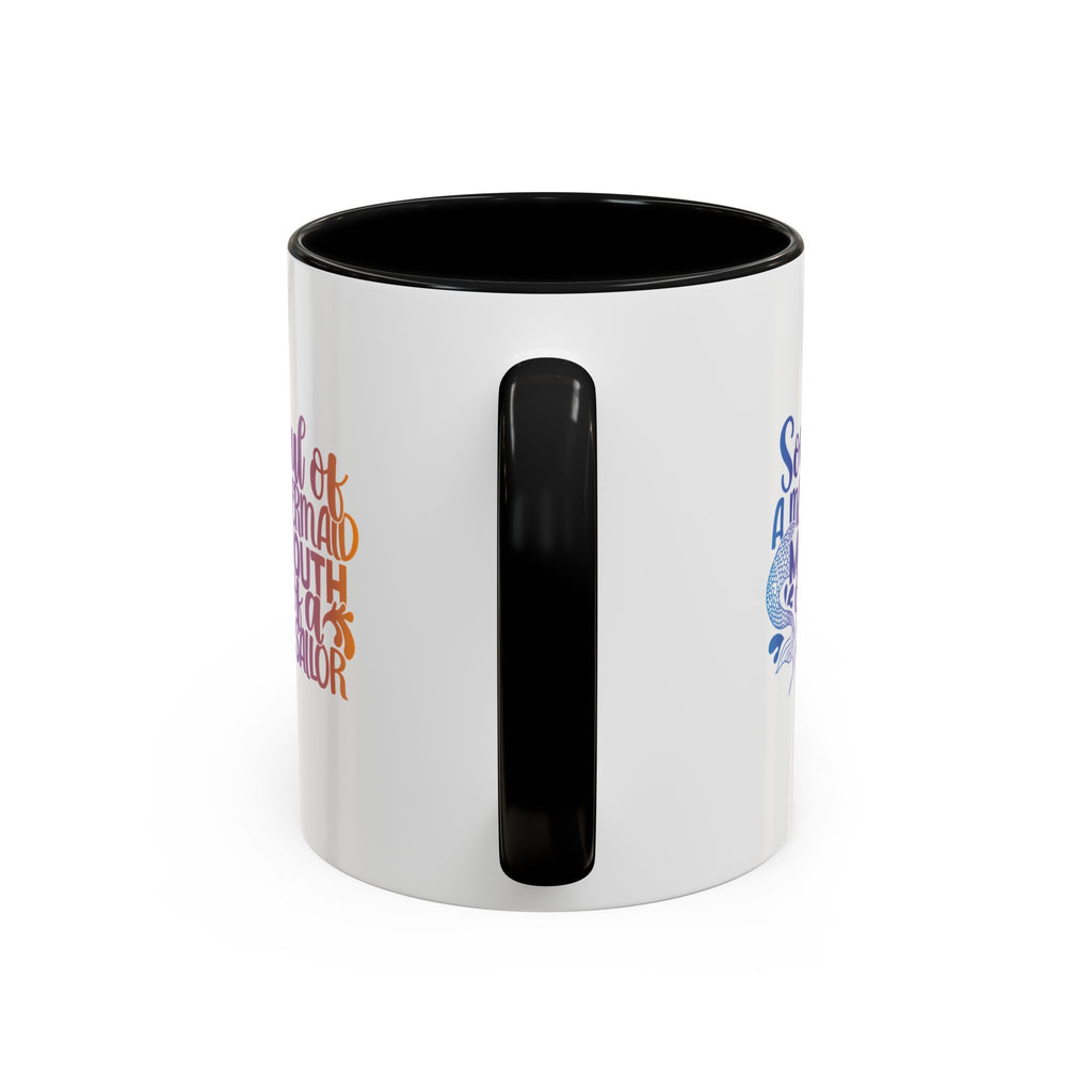 Mermaid Soul Coffee Mug — "Soul of a Mermaid, Mouth of a Sailor" Accent Ceramic Mug