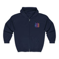 Full Zip Hoodie — 'Soul of a Mermaid' Gradient Script Zip-Up
