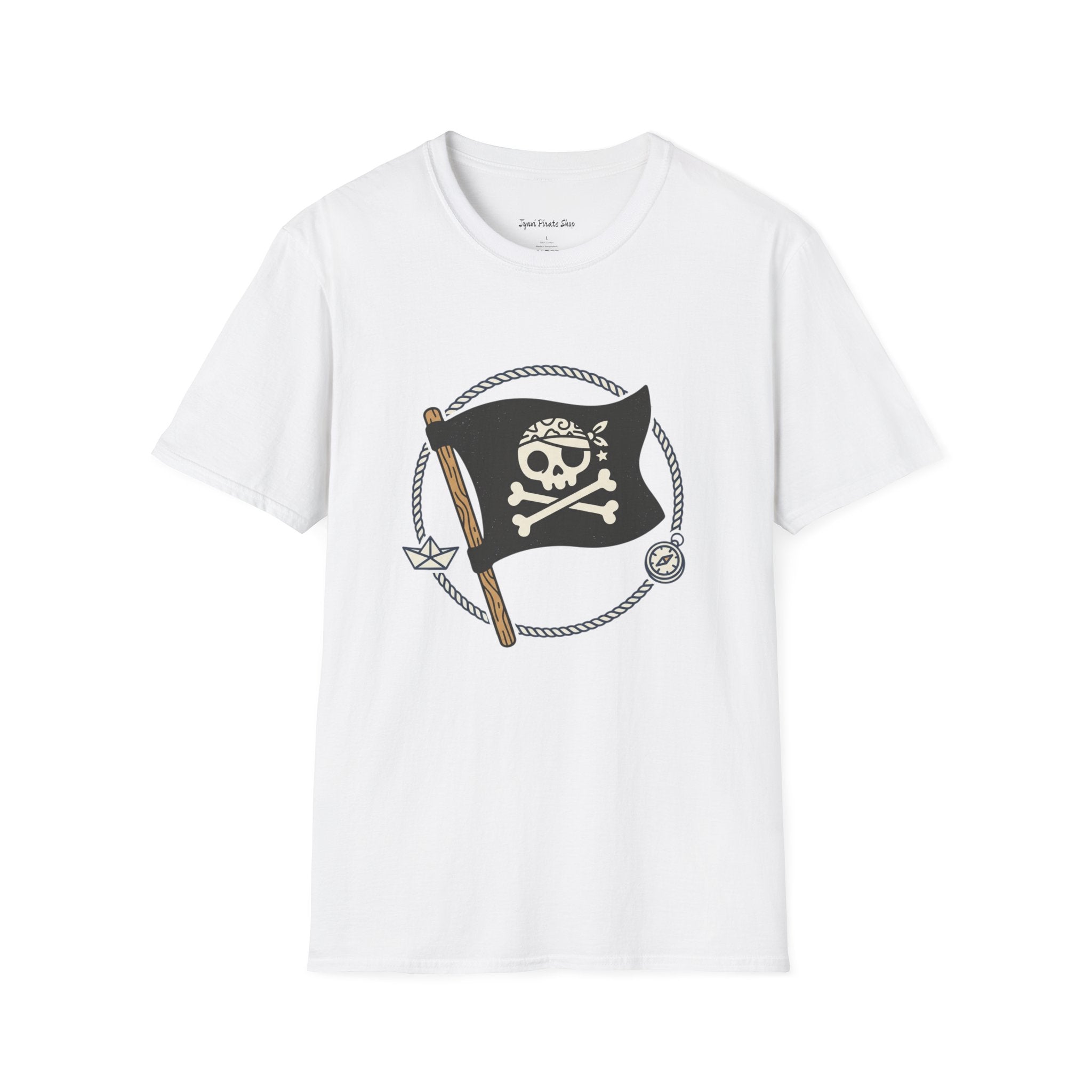Pirate Flag T-Shirt — Jolly Roger Nautical Skull Tee