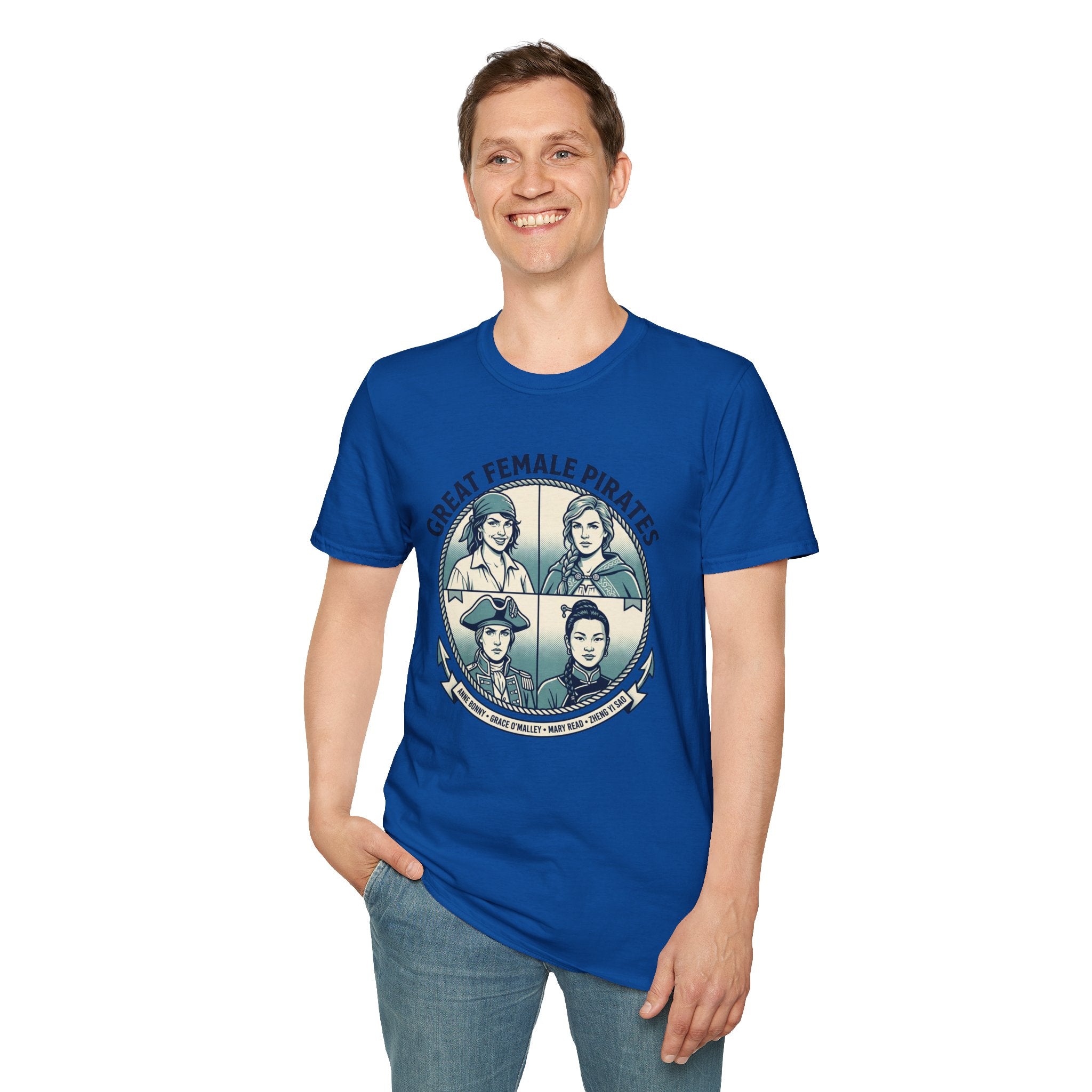 T-Shirt — Great Female Pirates Vintage Illustration Tee