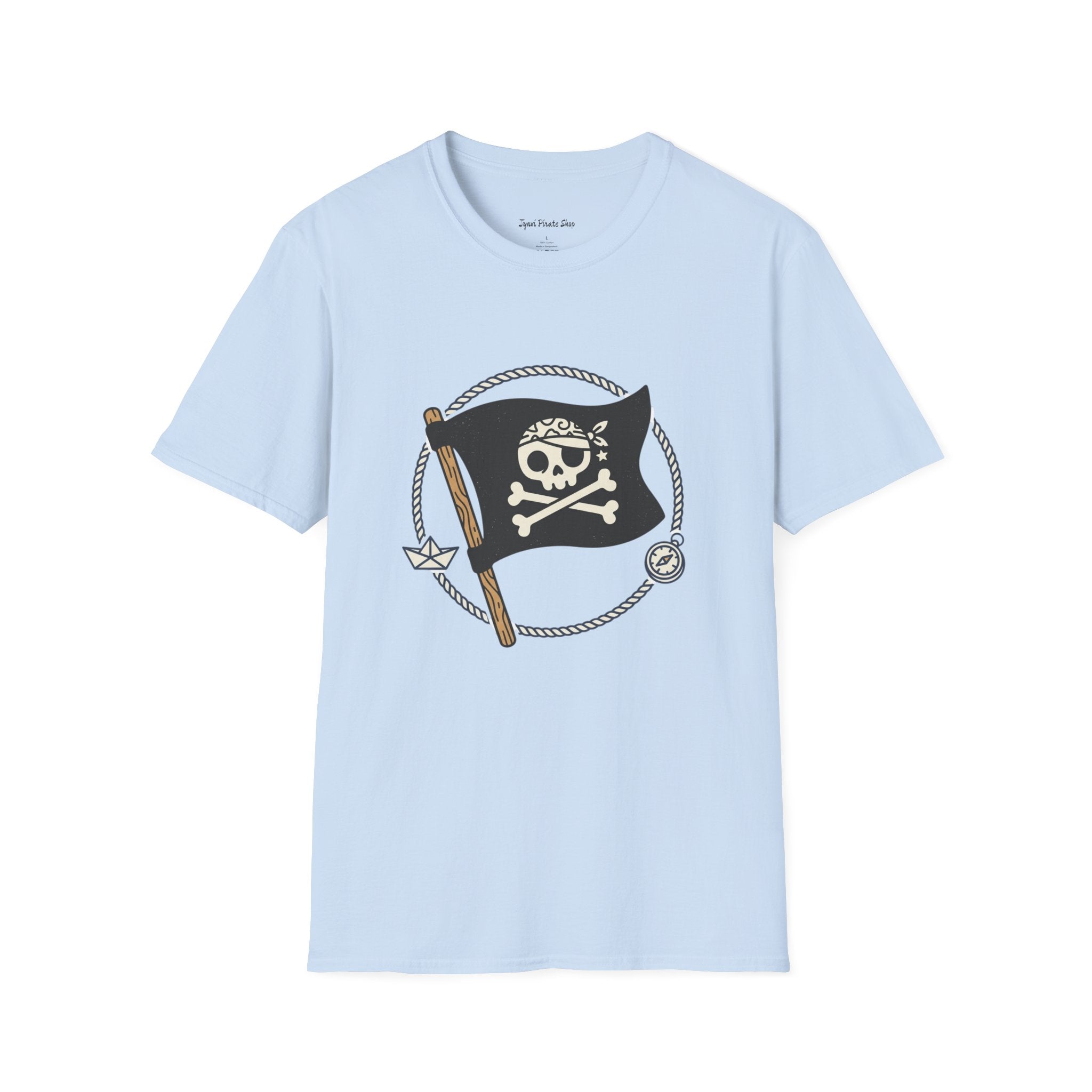 Pirate Flag T-Shirt — Jolly Roger Nautical Skull Tee