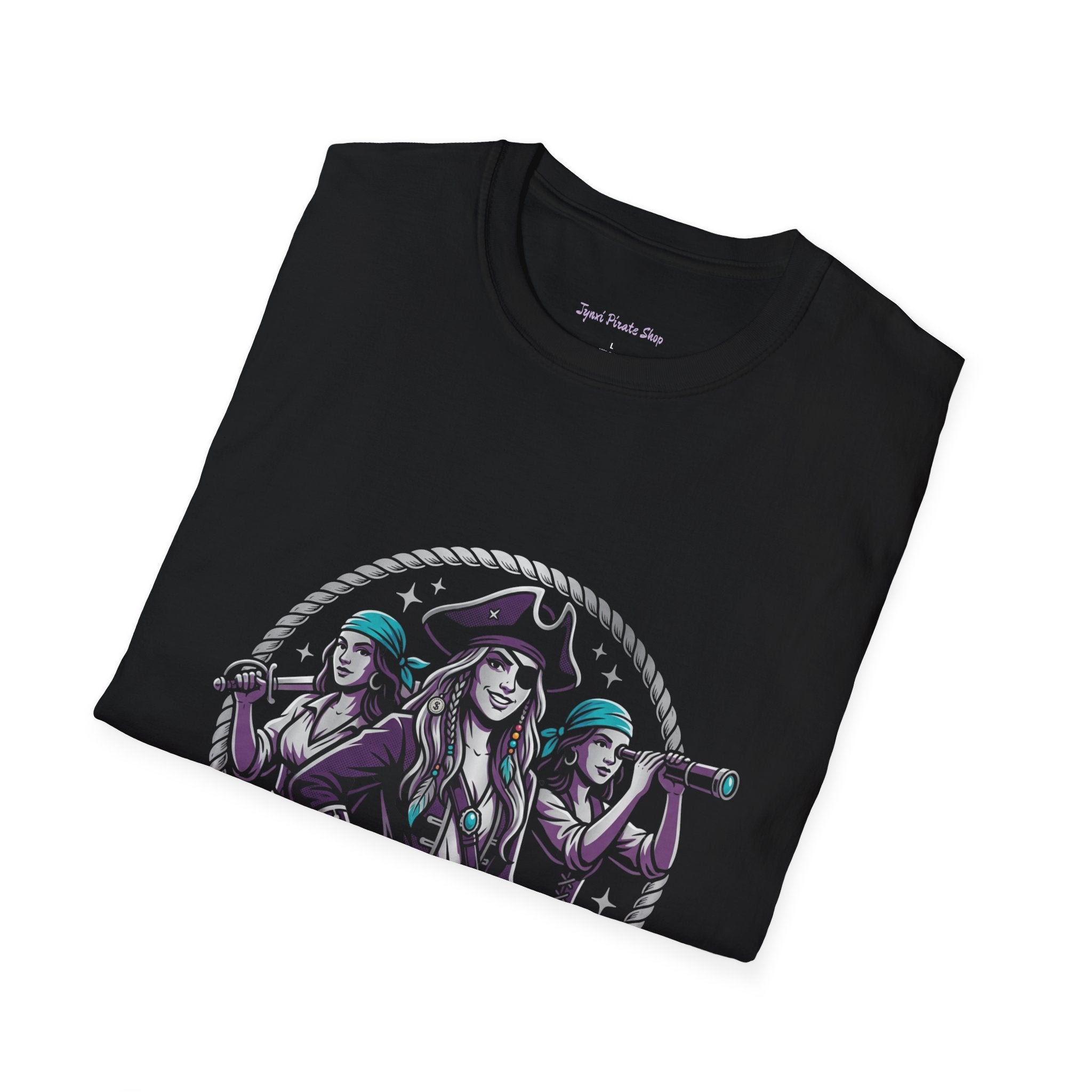 Girl Pirates Graphic T-Shirt — Pirate Crew Vintage Illustration Tee