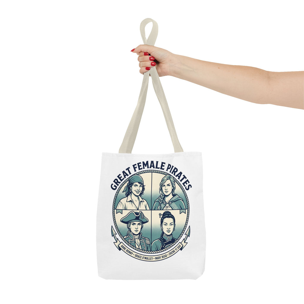 Great Female Pirates Tote Bag — Historical Women Pirate Portraits All-Over Print