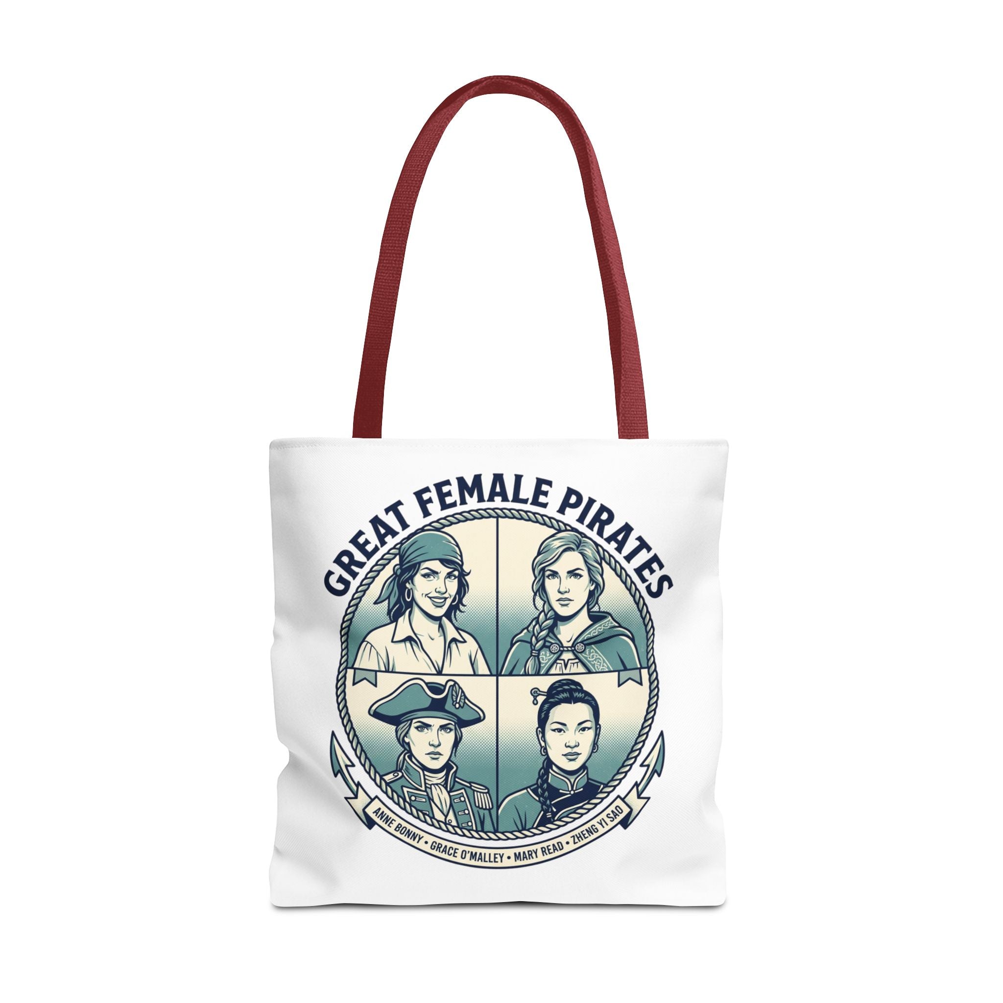 Great Female Pirates Tote Bag — Historical Women Pirate Portraits All-Over Print