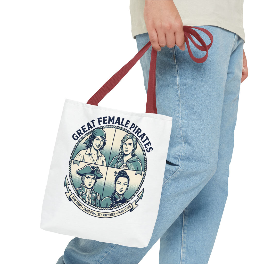 Great Female Pirates Tote Bag — Historical Women Pirate Portraits All-Over Print