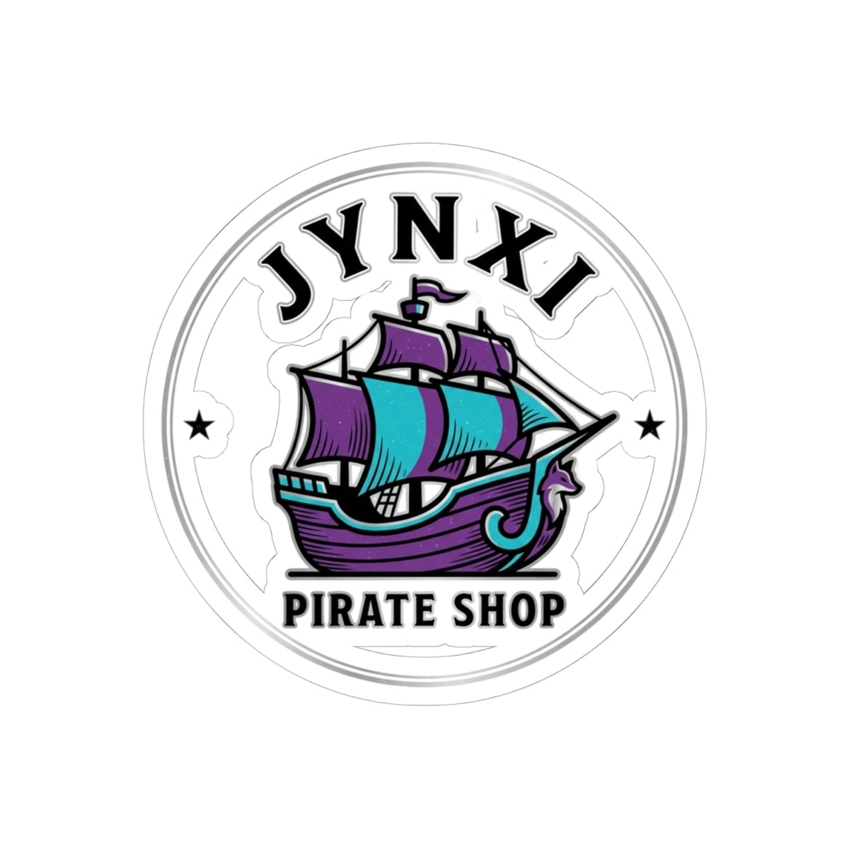 Pirate Ship Logo Sticker — JYNXI Pirate Shop Kiss-Cut Vinyl Sticker